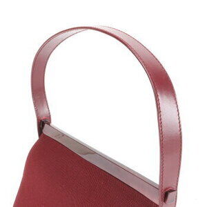 Gucci Leather Handbag Red Canvas Shoulder Bag